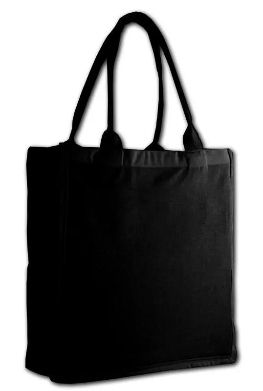 12 ct Fancy 100% Cotton  Shopper Tote Bags Wholesale - By Dozen