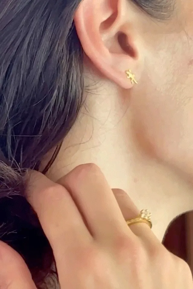 14K Gold Fill Lizard Stud Earrings