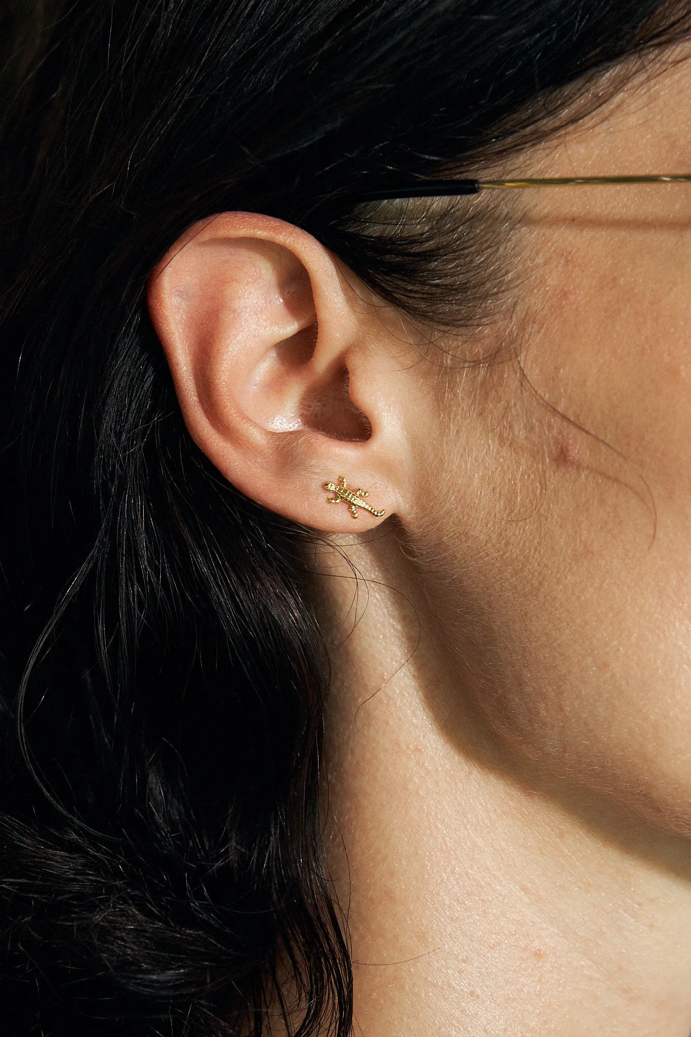 14K Gold Fill Lizard Stud Earrings