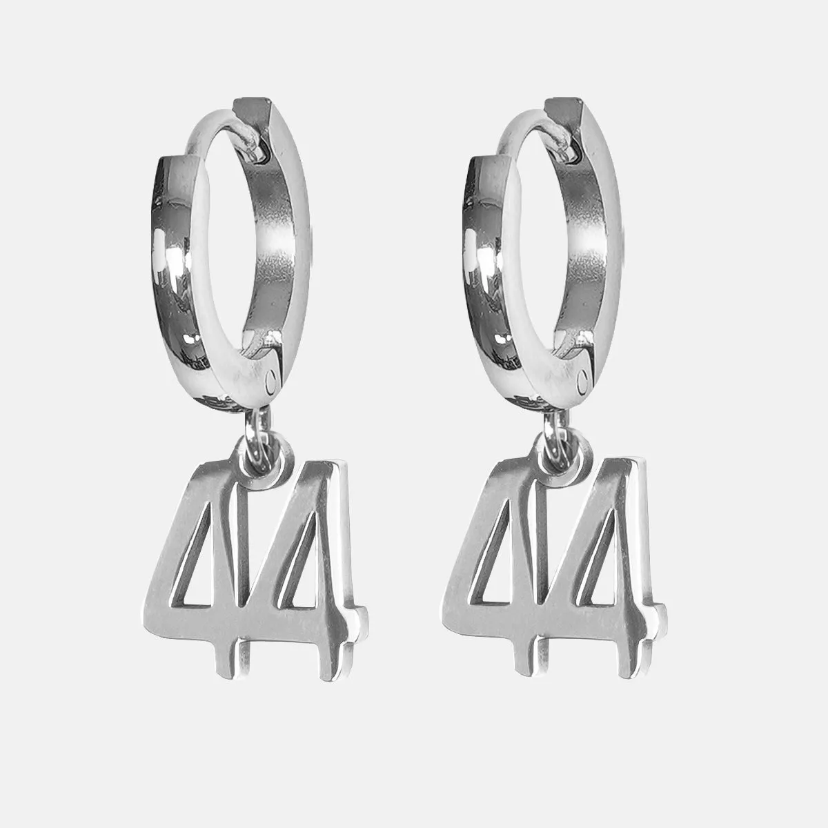 44 Number Earring - Stainless Steel