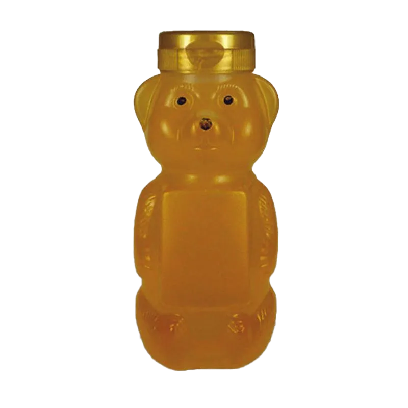 8 oz Plastic Flat Panel Honey Bears