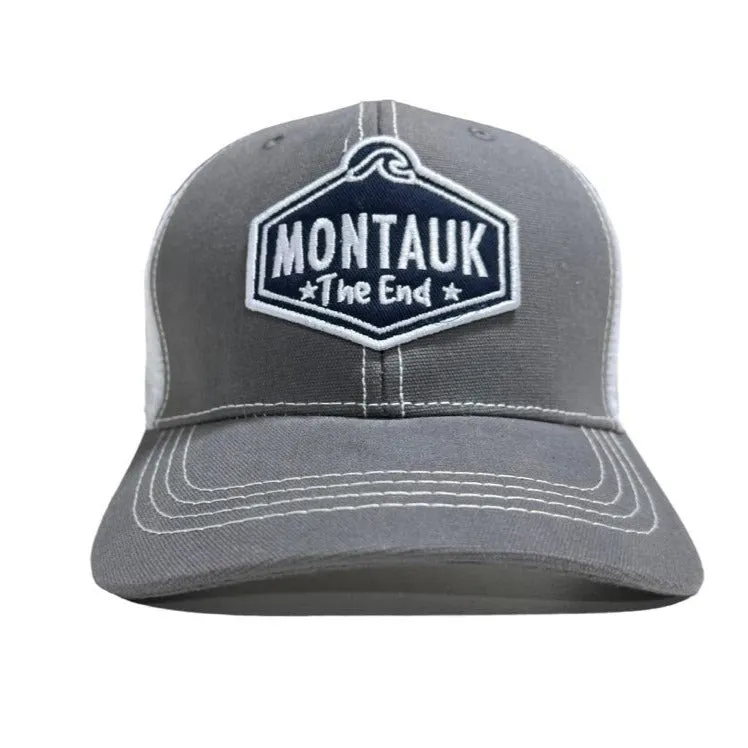 Adult Unisex Montauk Surf and Sports Montauk The End Patch Logo Trucker Hat