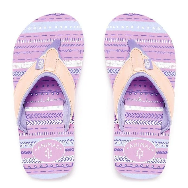 Animal Girls' Swish Glitz Flip Flops