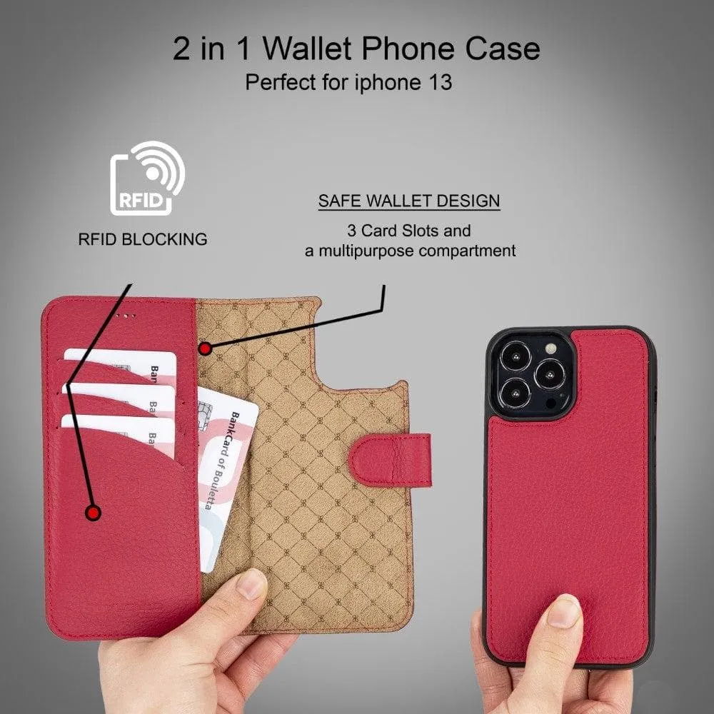 Apple iPhone 13 Series Colorful Detachable Leather Wallet Case - MW