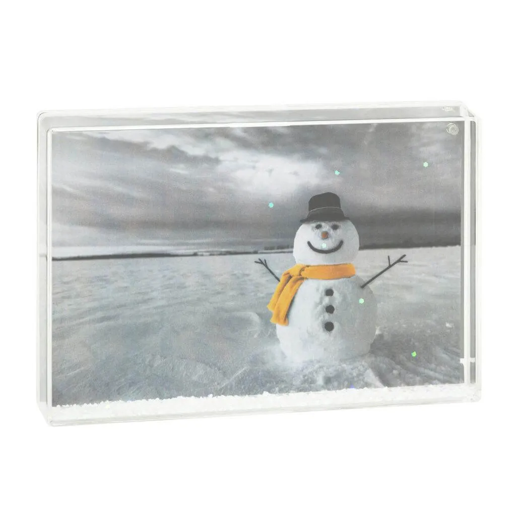 Blank Snow Frame Photo Block Insert 152 x 102mm (6 x 4 inch) - Pack of 6