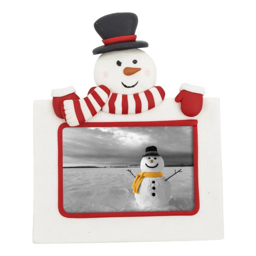 Blank Snowman Fridge Magnet Insert Size 70 x 45mm - Pack of 6