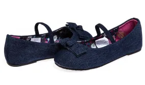 Chatties Toddler Girls Denim Ballet Flats Size 9/10 - Light Blue