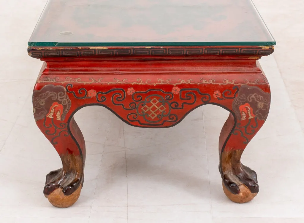 Chinoiserie Red Lacquer Low Table