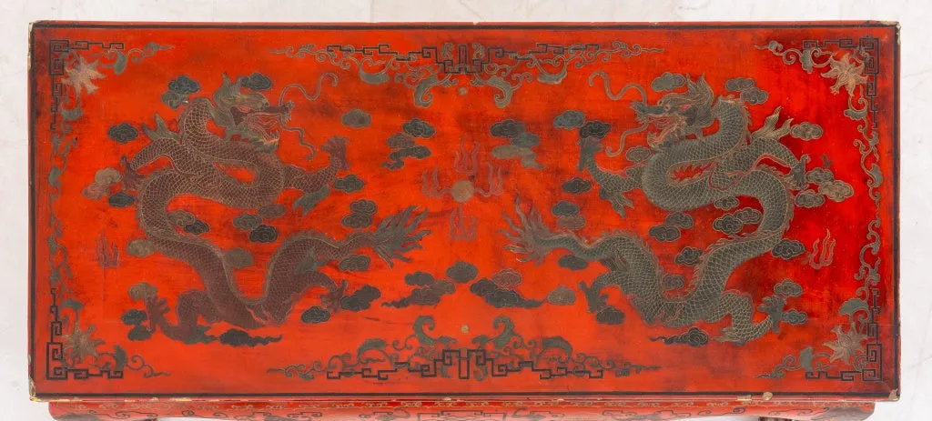 Chinoiserie Red Lacquer Low Table