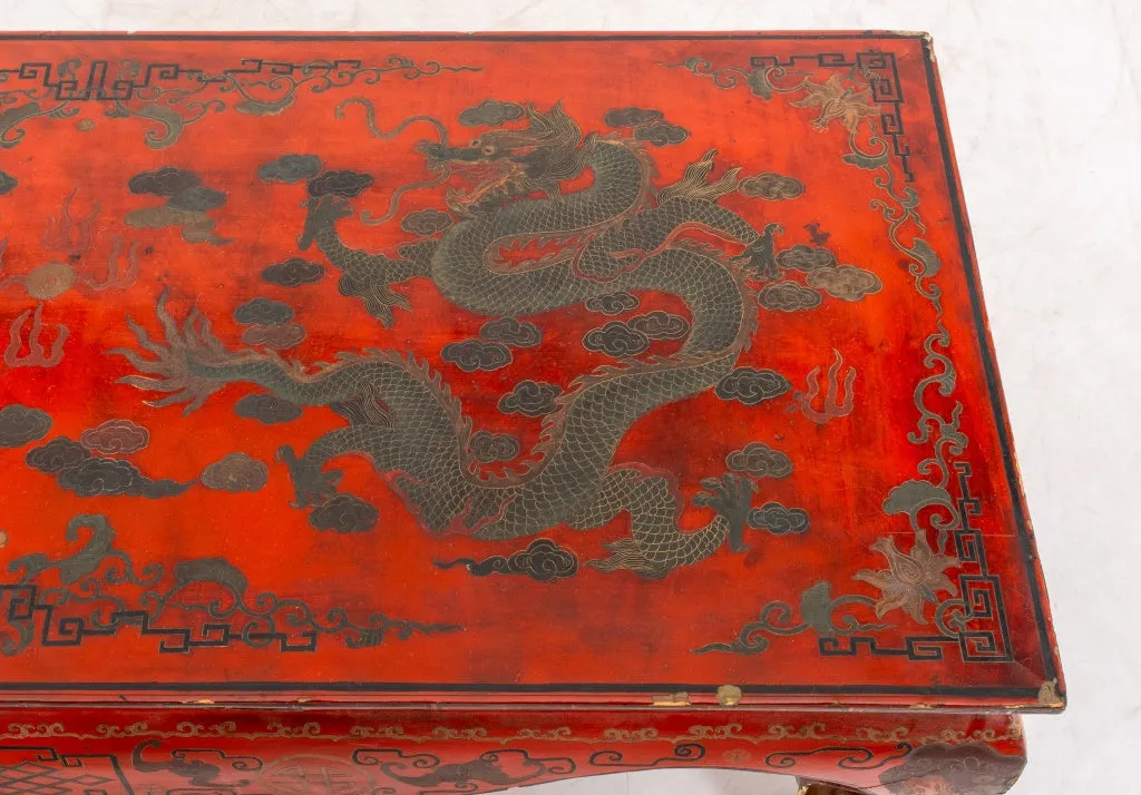 Chinoiserie Red Lacquer Low Table