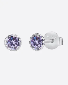 COLORED STUDS 925. - WHITE GOLD