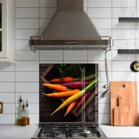 Colorful Carrots | Glass Printed Backsplash for your Kitchen