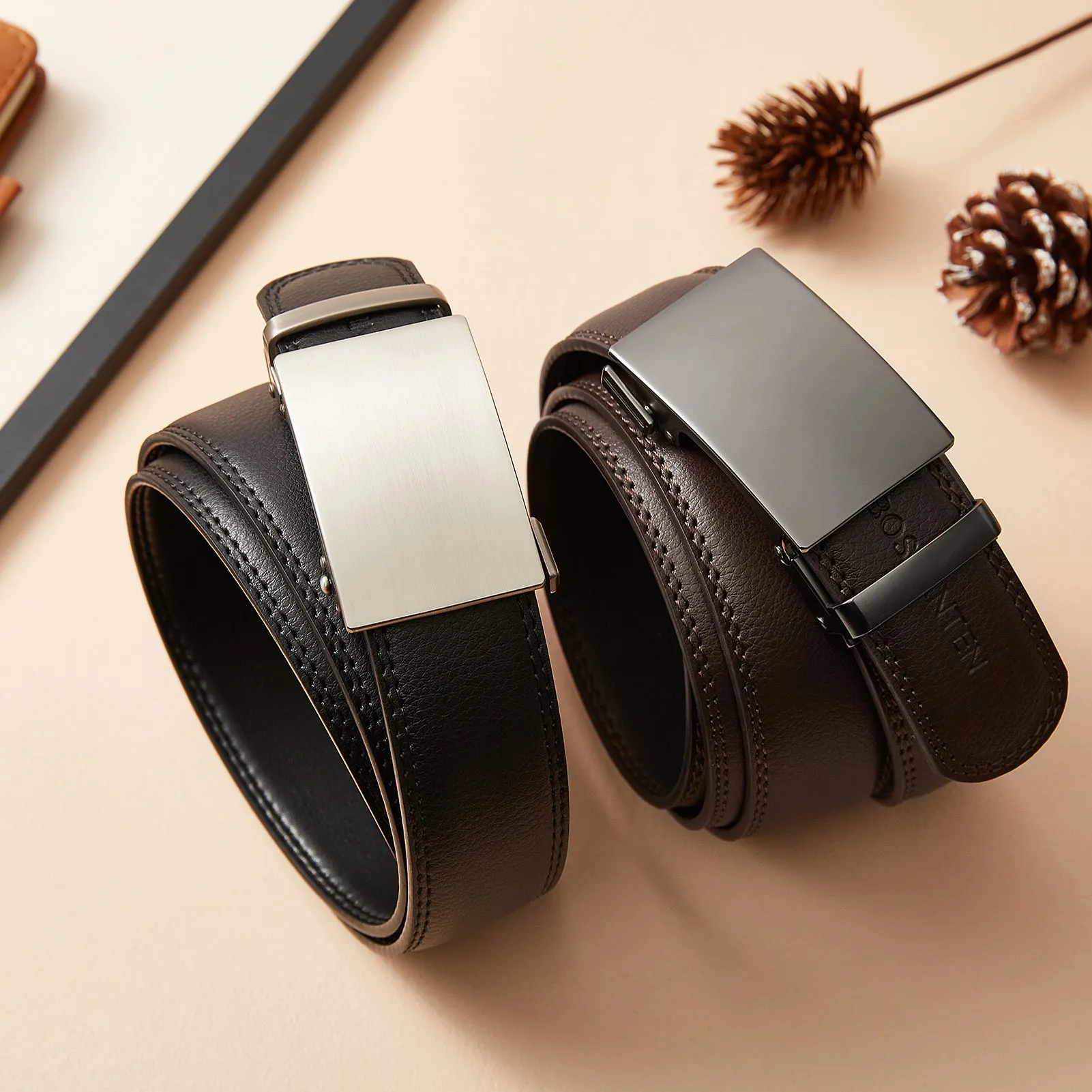 Double Up on Style with Our Two-Pack Leather Belt