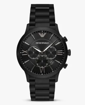 Emporio Armani Men’s Quartz Stainless Steel Black Dial 43mm Watch AR11349