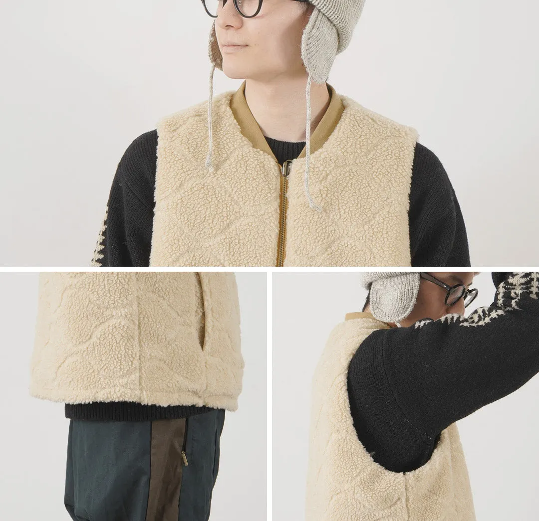 FNOR / Quilted Sheepskin Boa MIL Vest