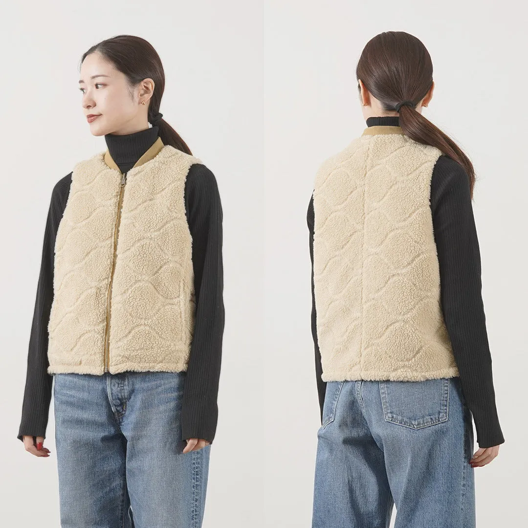 FNOR / Quilted Sheepskin Boa MIL Vest