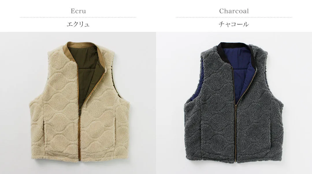 FNOR / Quilted Sheepskin Boa MIL Vest