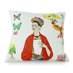 Frida Throw Pillow Cover White 18.5 x 16 in. #FCW