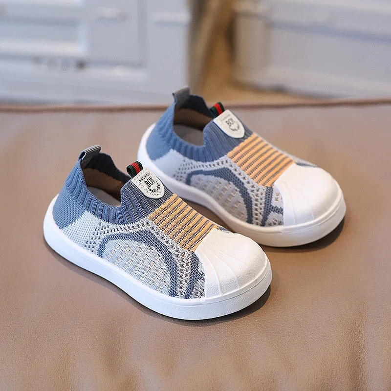 Girls Boys Casual Shoes Infant Toddler Baby Kids Non-slip Soft Bottom Stitching Color Sneakers