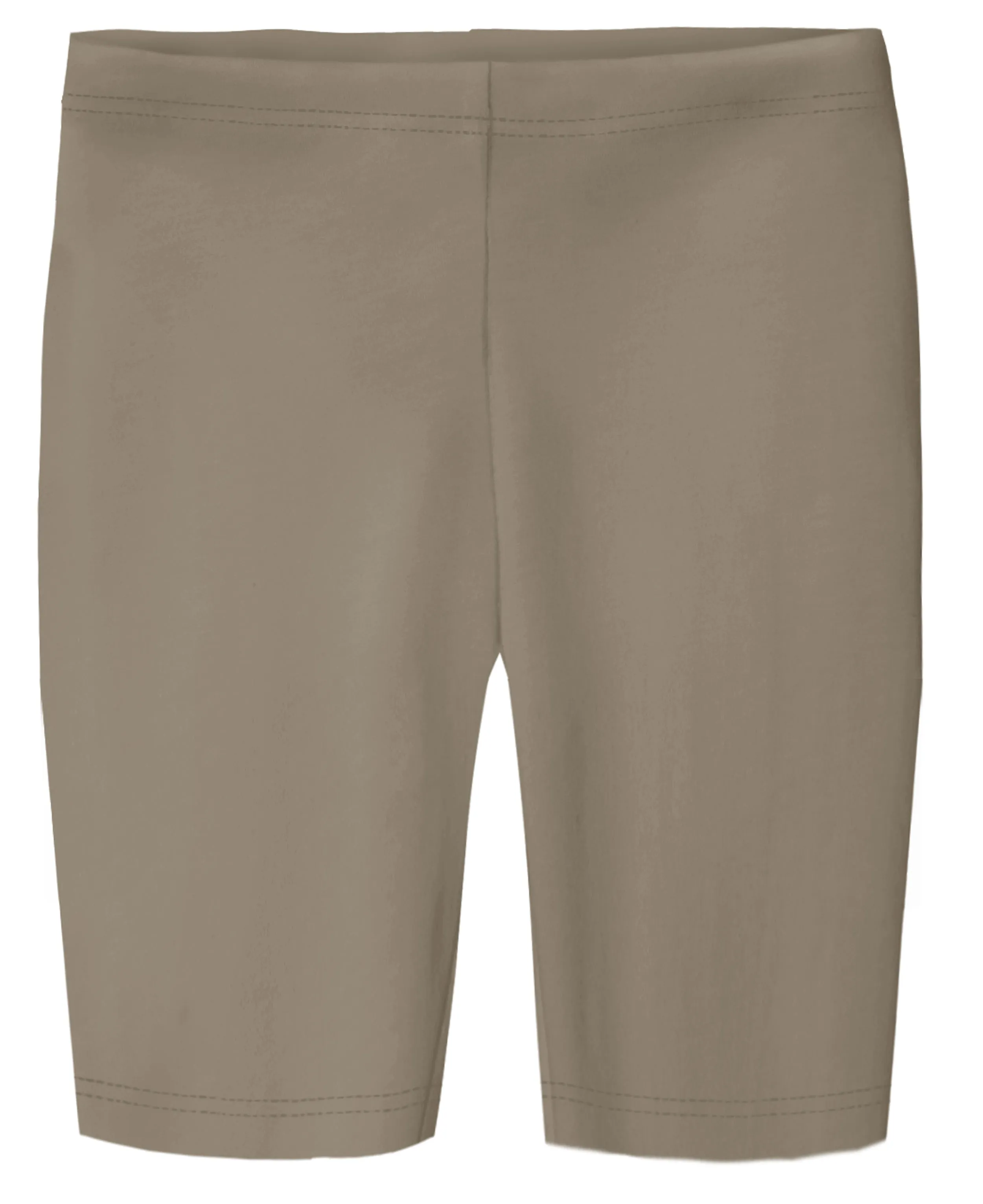 Girls Soft Cotton Long Bike Shorts | Khaki