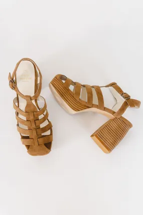 Hailee Platform Heels in Brown - FINAL SALE