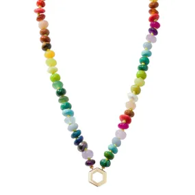 Harwell Godfrey 18k and Mixed Gem Rainbow 18k Foundation Necklace - 18"