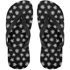 Hemp Leaves Flip Flops