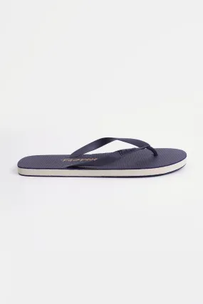 Men's Flip Flops with Two-Tone Sole and Text