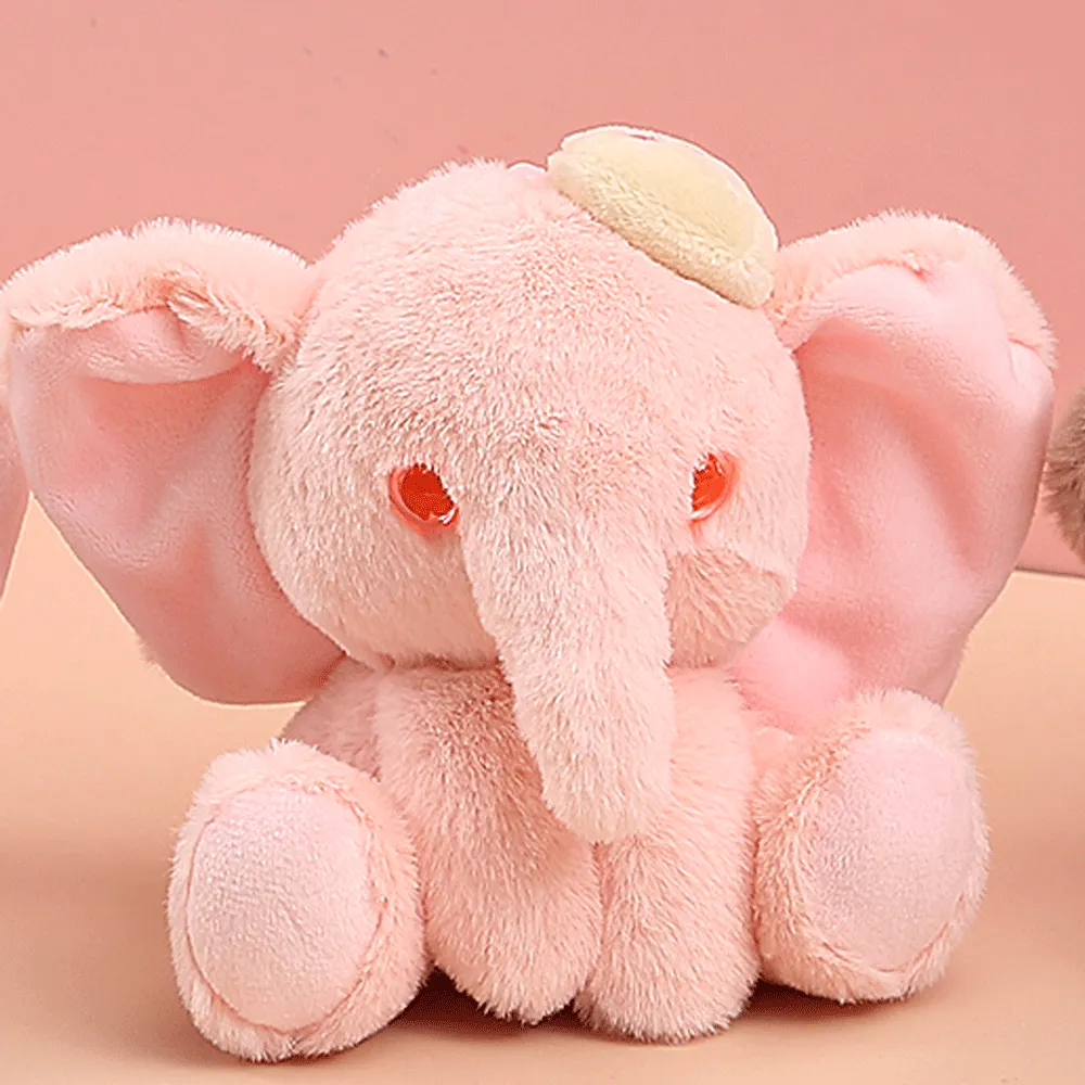 Mini Elephant Plush Keychain.