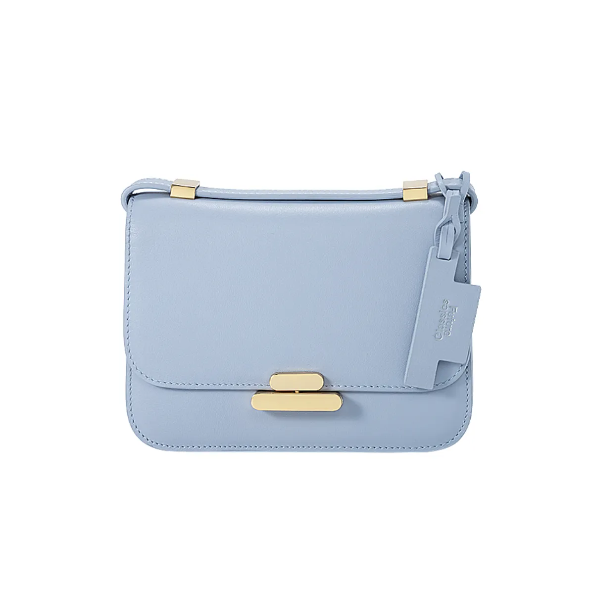 Mini Flip Lock Crossbody Light Blue