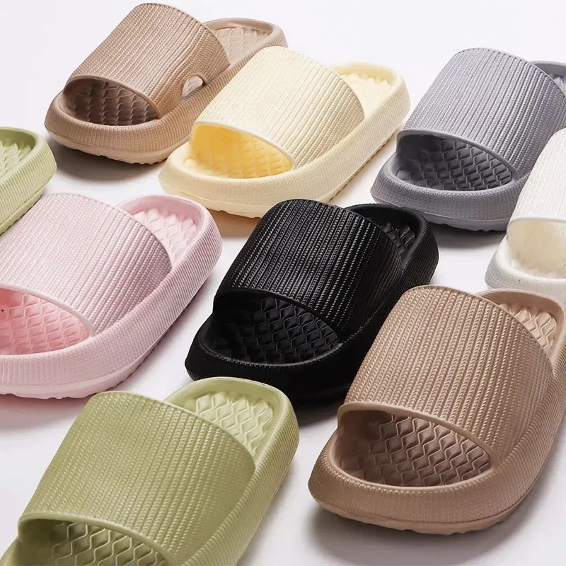 New Soft Platform Slippers for Women 2024 Summer Thick Bottom Cloud Slides Woman EVA Light Non-Slip Flip Flops Plus Size 45