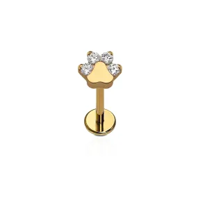 Paw Flat Back Stud