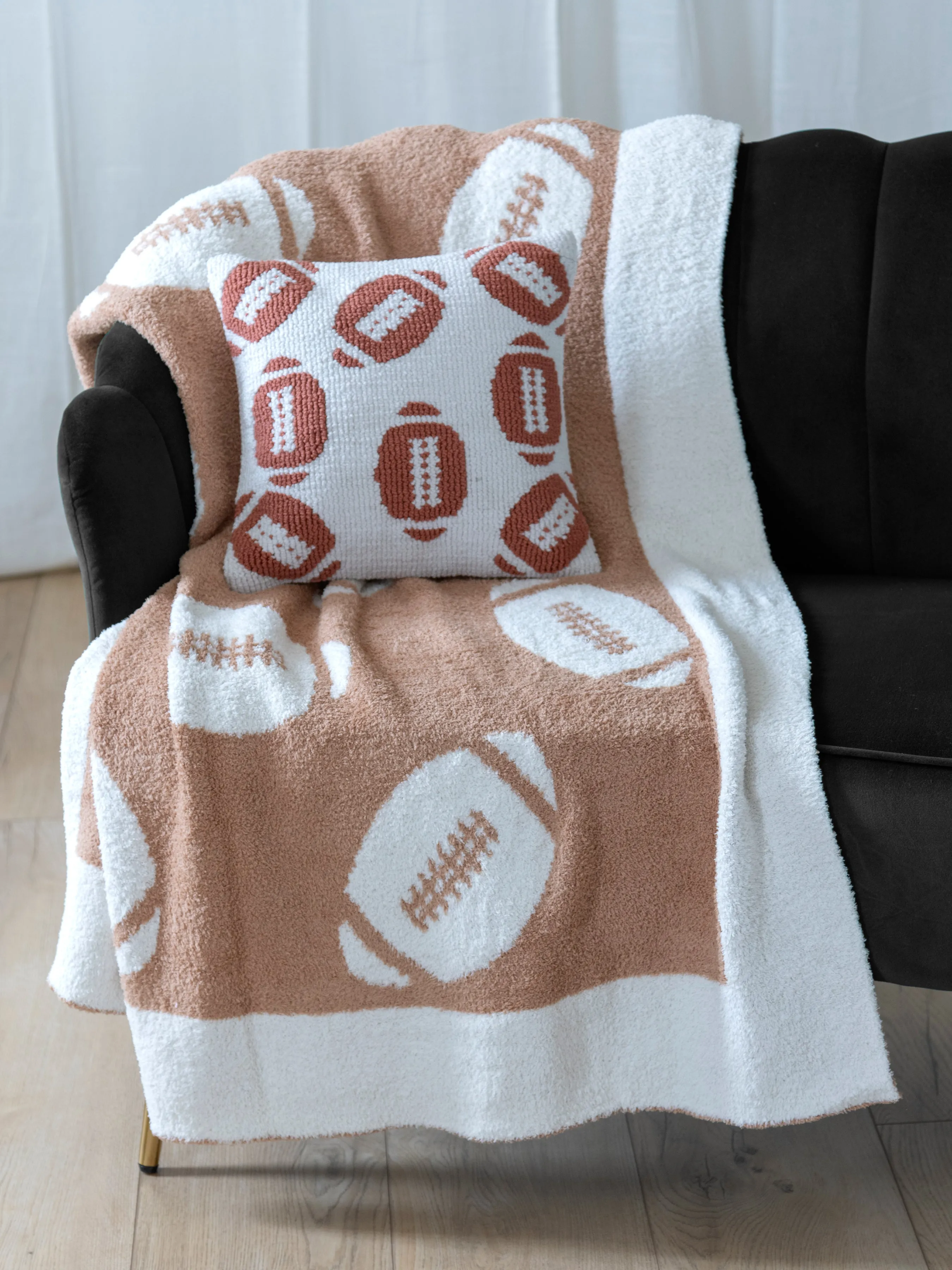 Shiraleah Football Pillow, Ivory