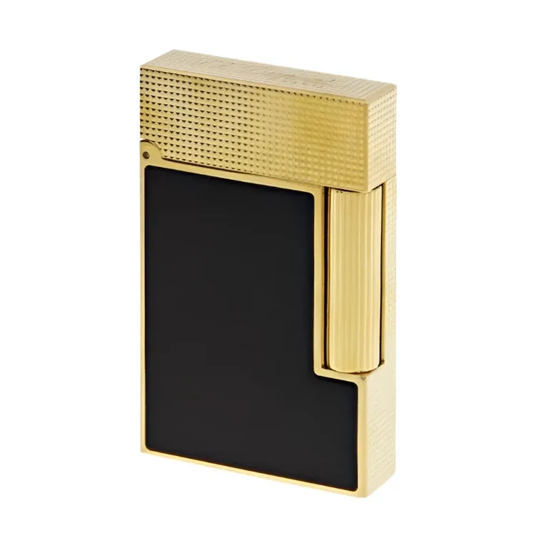 S.T. Dupont Line 2 Gold Black Lacquer Lighter