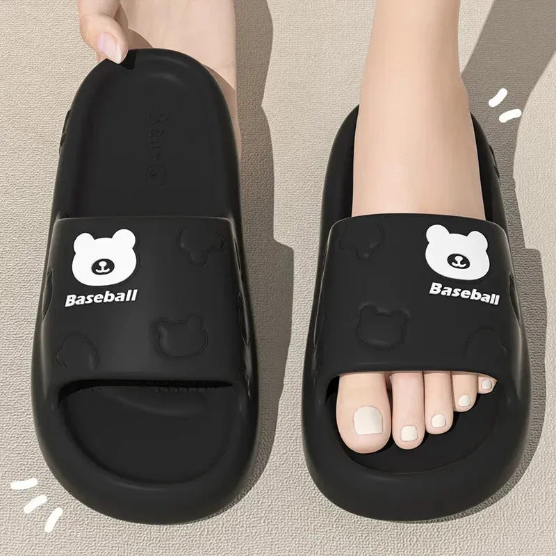 Summer Women Cloud Slippers Indoor Casual Soft Soled Cartoon Flip Flops Bathroom Anti Slip Sandals Outdoor Beach Slides Shoes