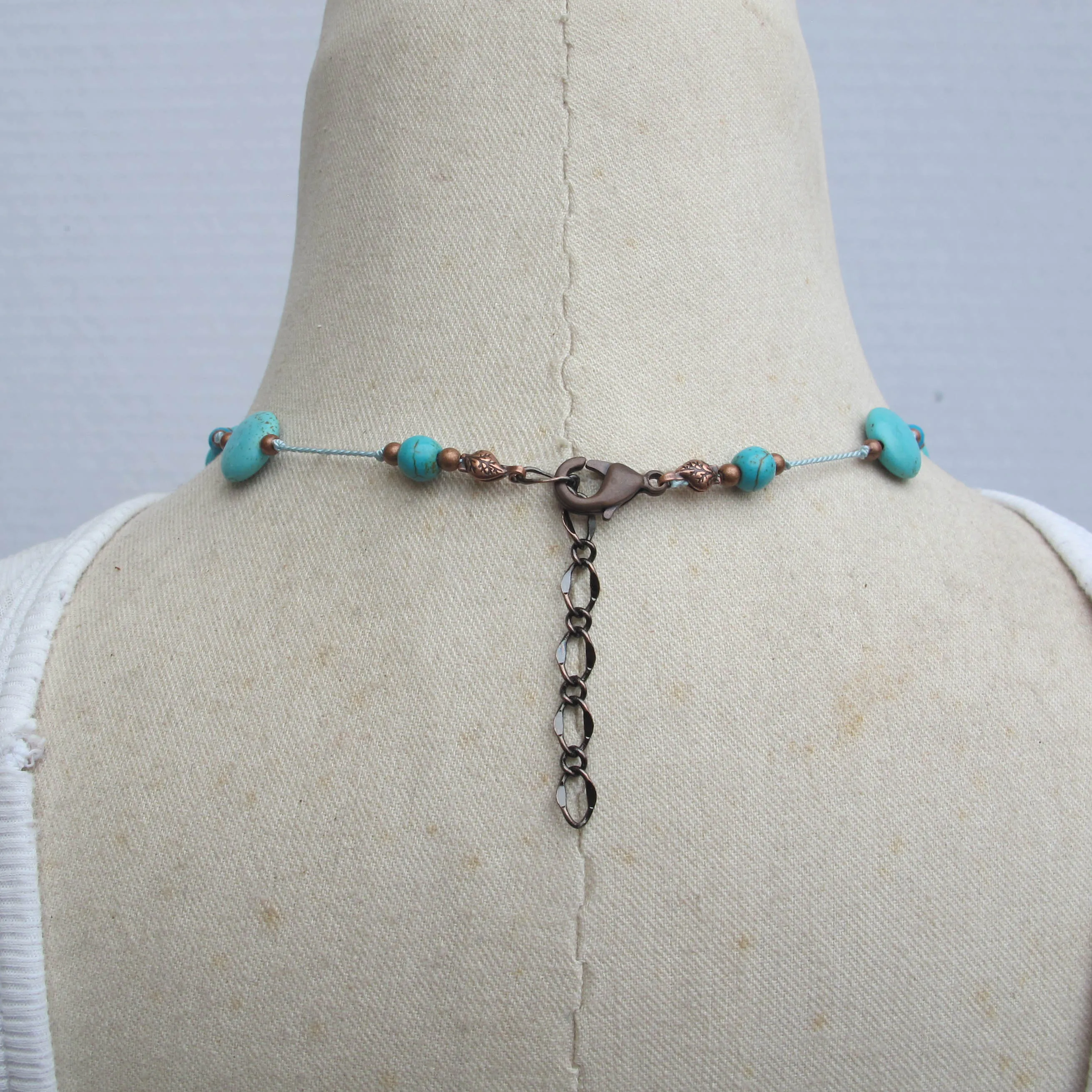 Turquoise Magnesite Hand-Knotted Illusion Necklace