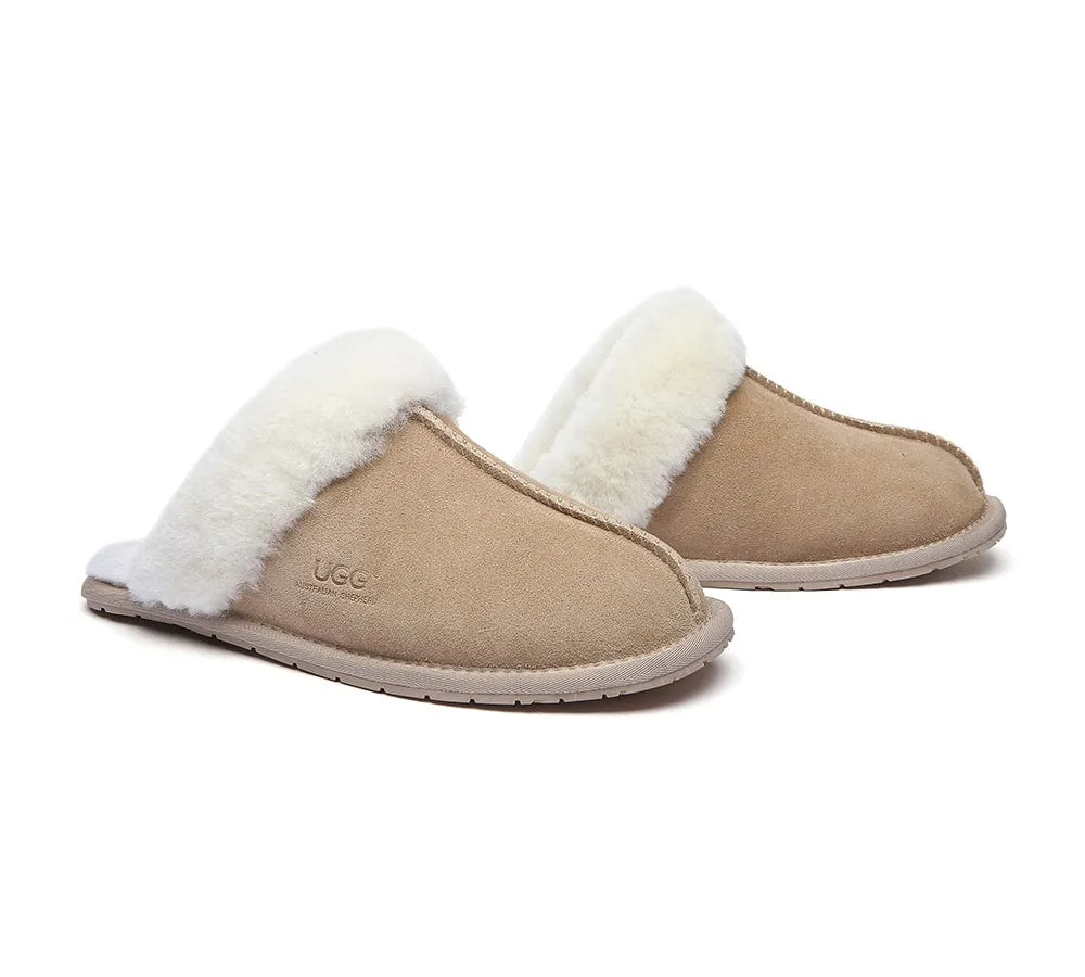 UGG Slippers Australia Sheepskin Wool Home Slippers Rosa Scuff