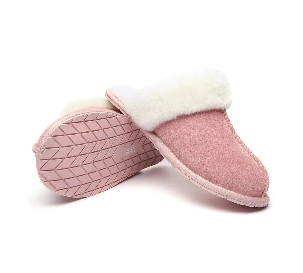 UGG Slippers Australia Sheepskin Wool Home Slippers Rosa Scuff