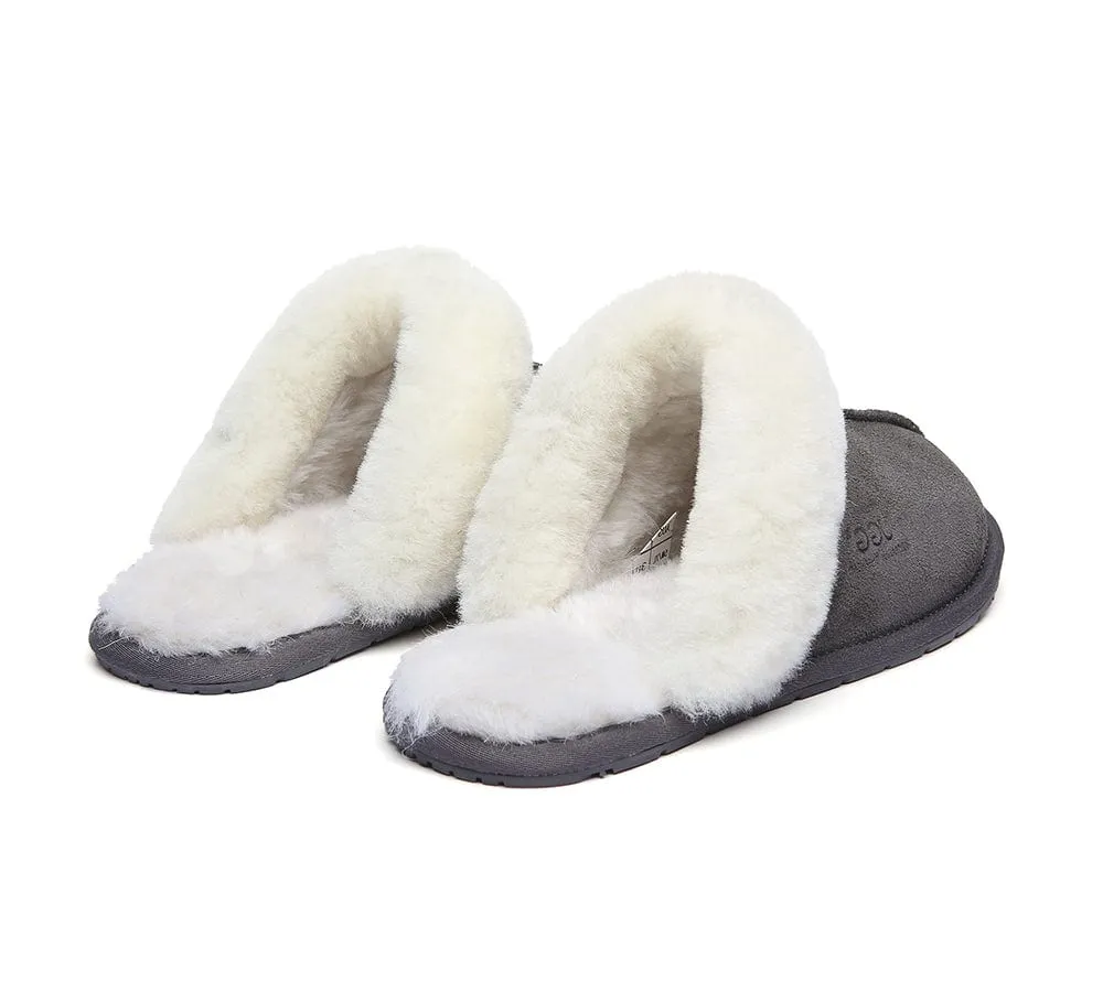 UGG Slippers Australia Sheepskin Wool Home Slippers Rosa Scuff