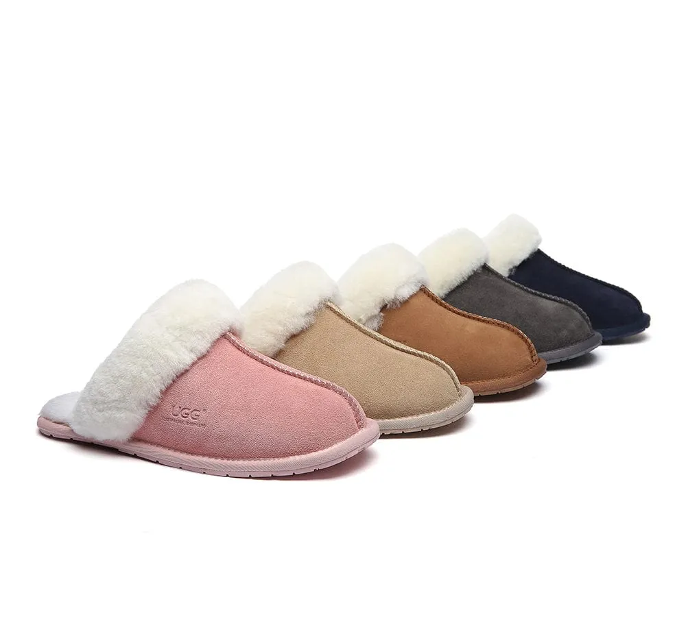 UGG Slippers Australia Sheepskin Wool Home Slippers Rosa Scuff