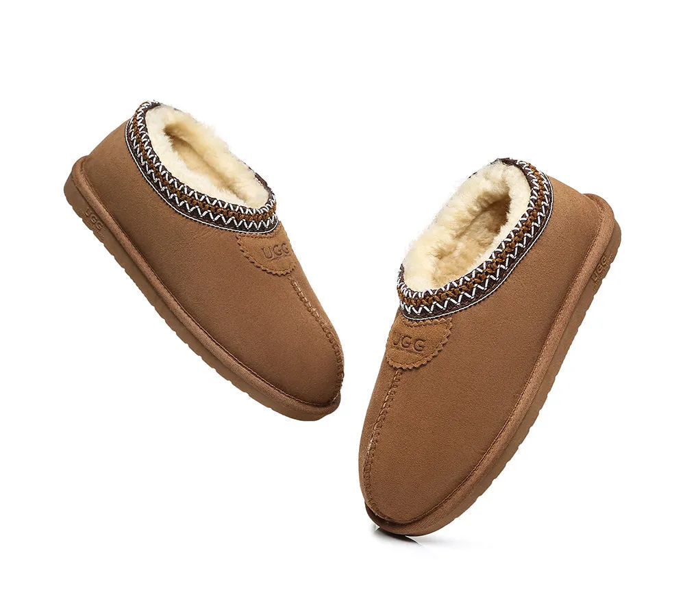 Unisex Ankle Slipper Venus Twin-Face Sheepskin Home Slippers