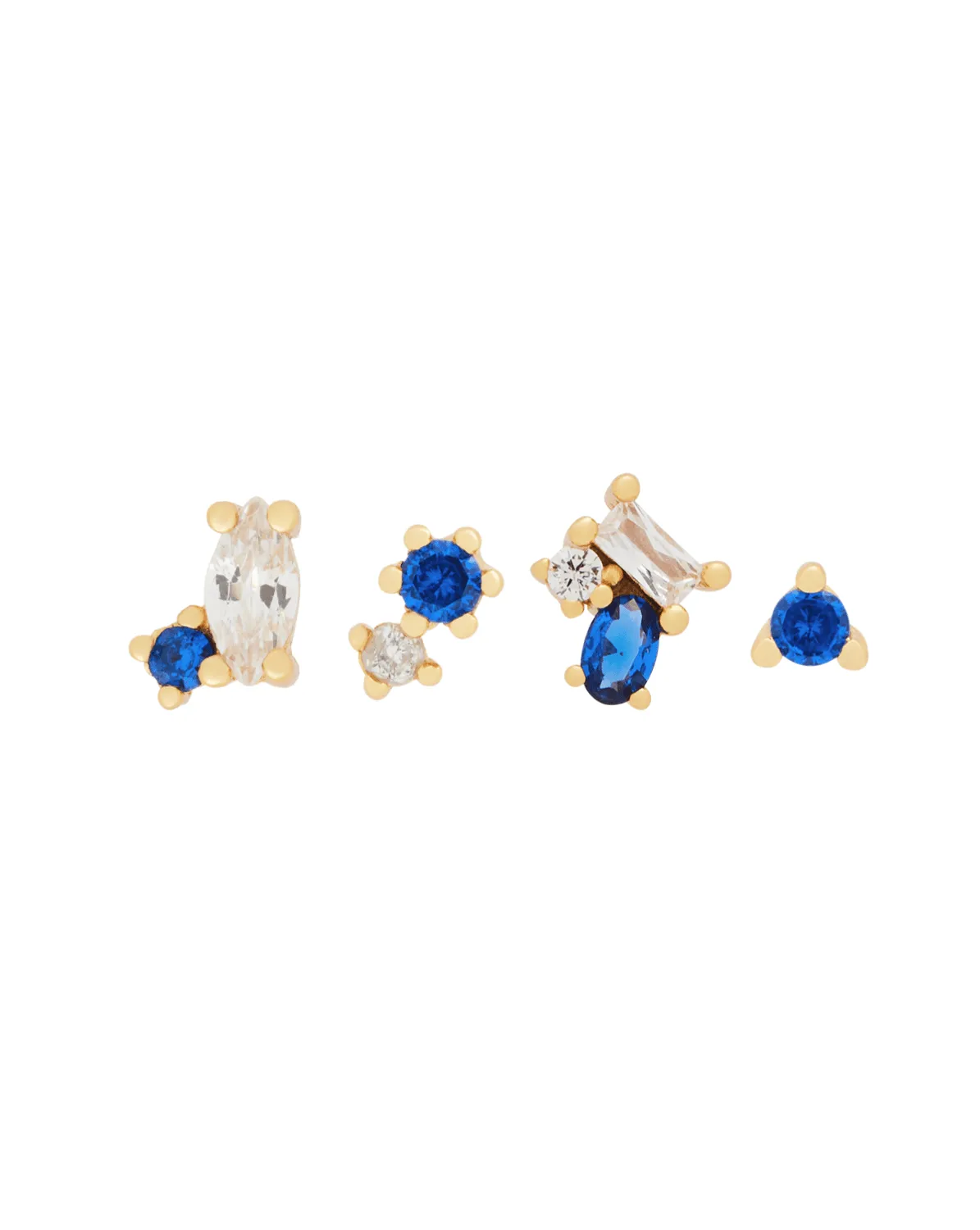 Yoru Blue Crystal Earrings Set