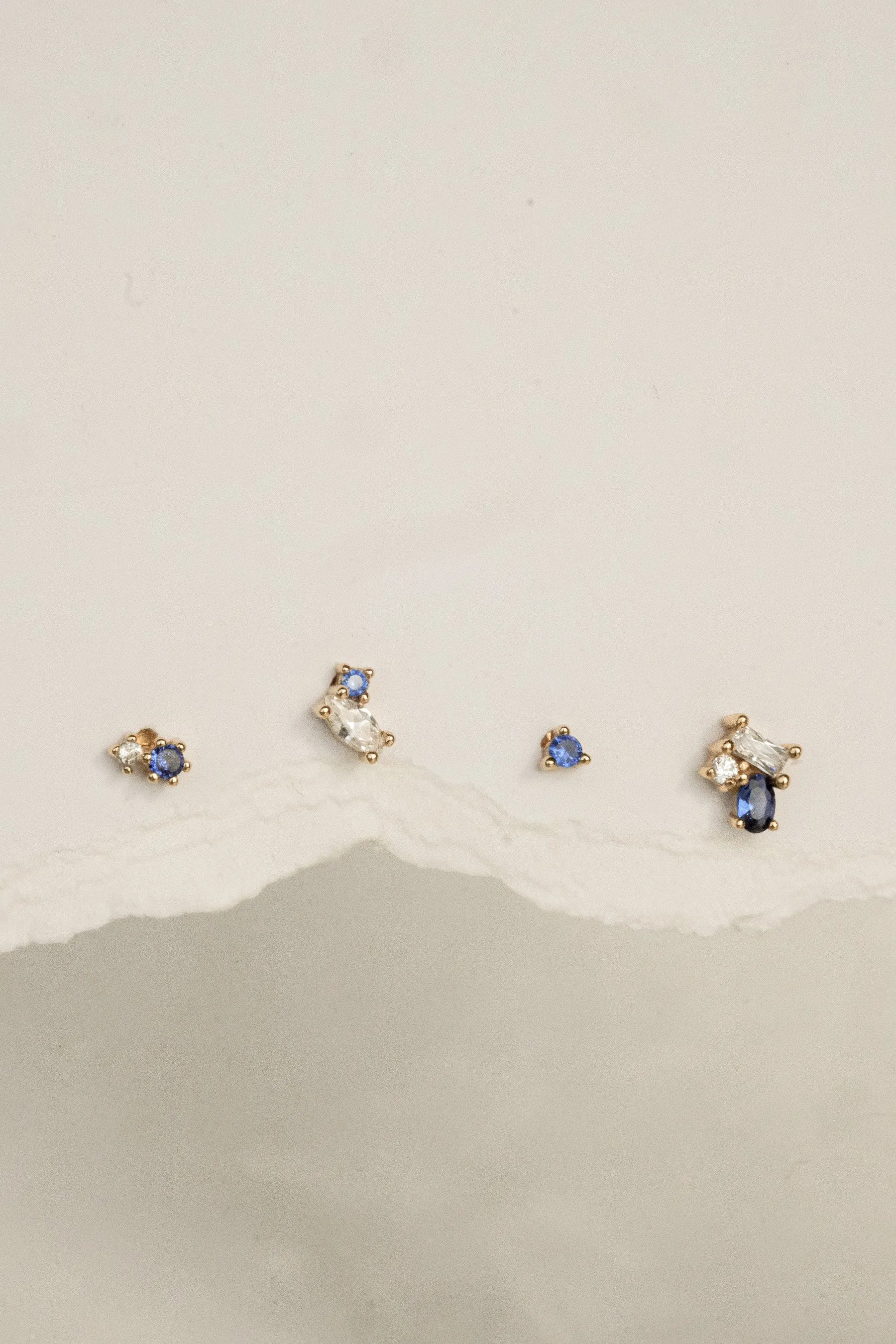 Yoru Blue Crystal Earrings Set