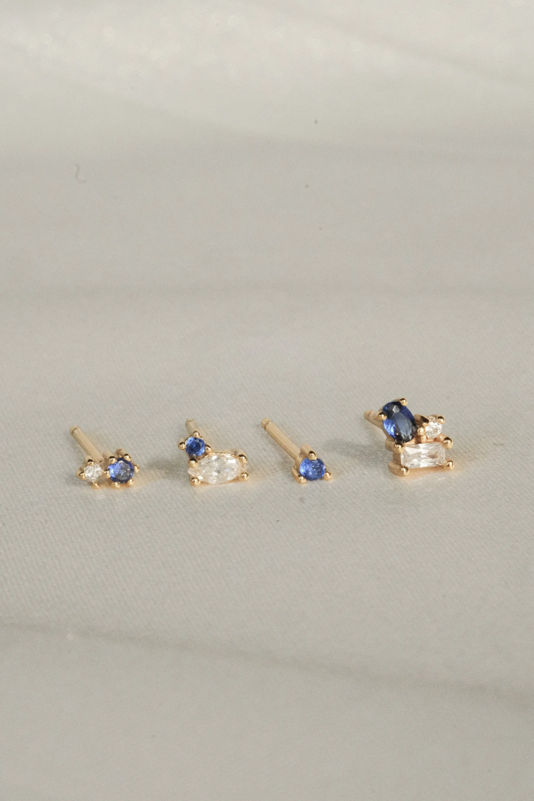 Yoru Blue Crystal Earrings Set